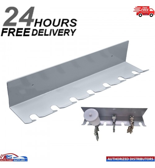 FAST MOVER TOOLS FMT5400 WALL MOUNTED GRAVITY SPRAY GUN HOLDER FOR 7 GUNS